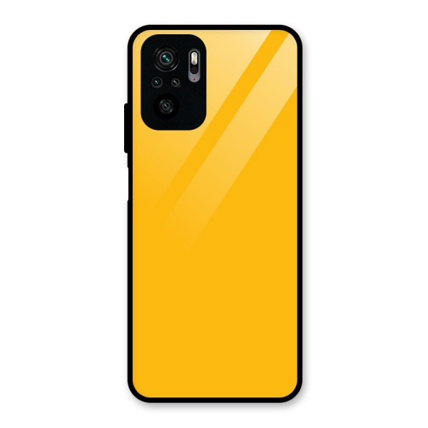 Gold Yellow Glass Back Case for Redmi Note 10