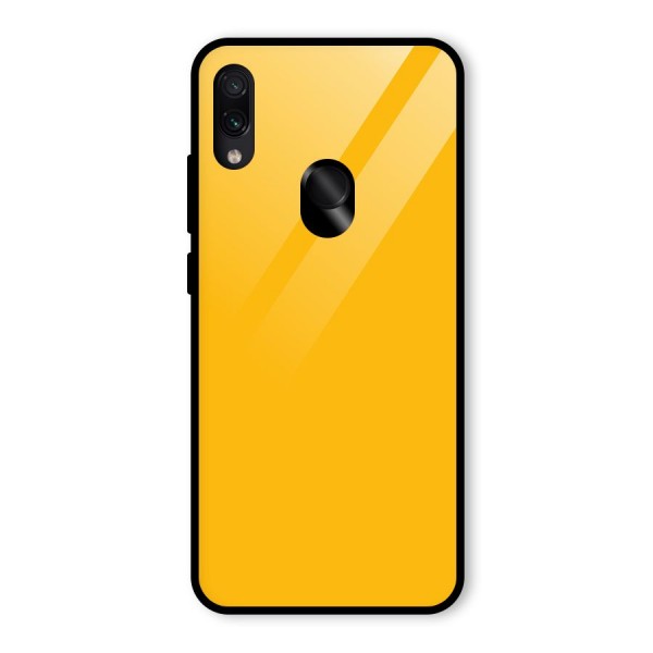 Gold Yellow Glass Back Case for Redmi Note 7