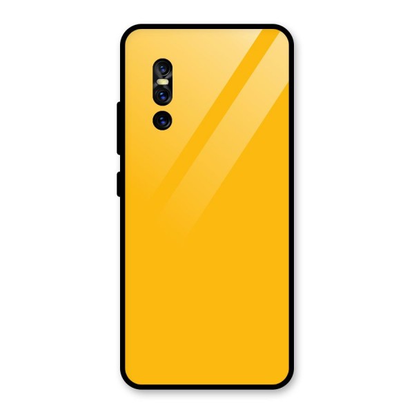 Gold Yellow Glass Back Case for Vivo V15 Pro