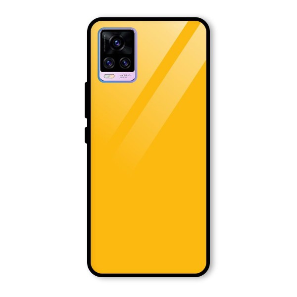 Gold Yellow Glass Back Case for Vivo V20 Pro