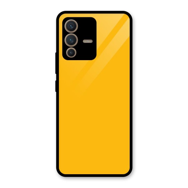 Gold Yellow Glass Back Case for Vivo V23 5G