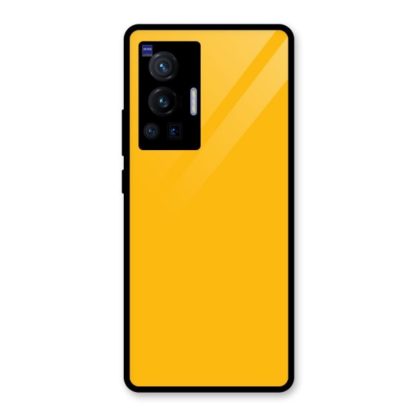 Gold Yellow Glass Back Case for Vivo X70 Pro