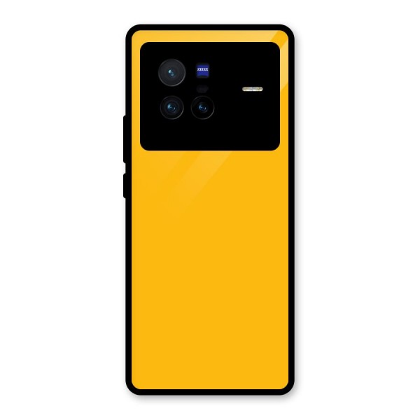 Gold Yellow Glass Back Case for Vivo X80