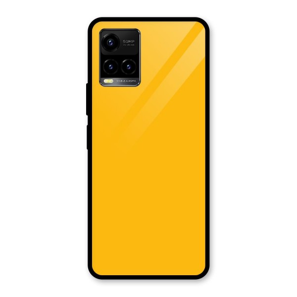 Gold Yellow Glass Back Case for Vivo Y21G