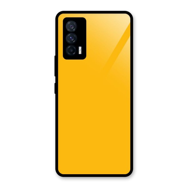 Gold Yellow Glass Back Case for Vivo iQOO 7 5G