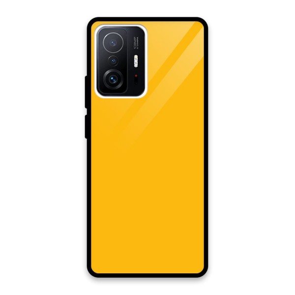 Gold Yellow Glass Back Case for Xiaomi 11T Pro