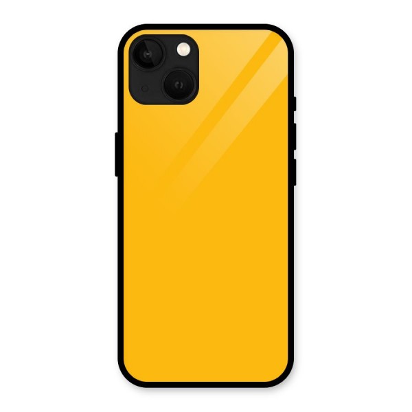 Gold Yellow Glass Back Case for iPhone 13