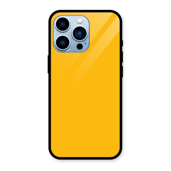 Gold Yellow Glass Back Case for iPhone 13 Pro