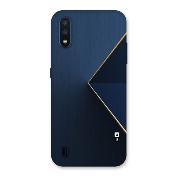 Golden Blue Triangle Back Case for Galaxy M01