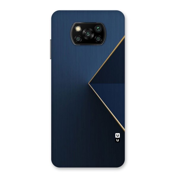 Golden Blue Triangle Back Case for Poco X3