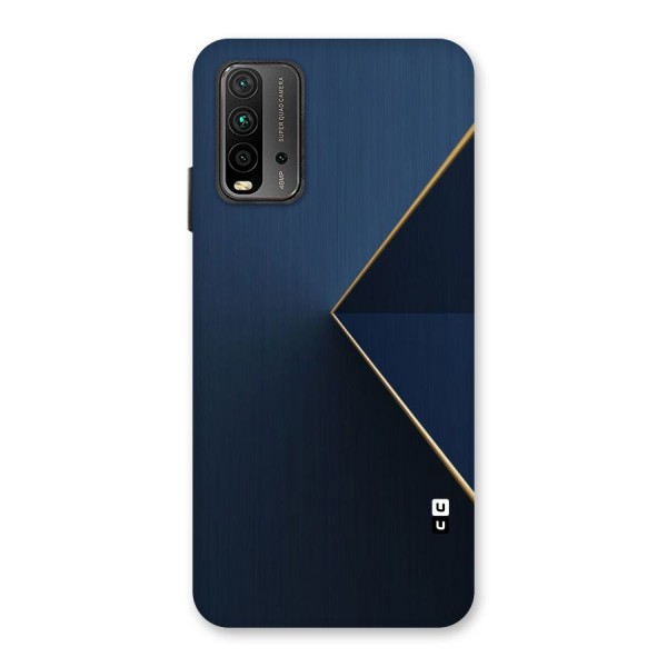 Golden Blue Triangle Back Case for Redmi 9 Power