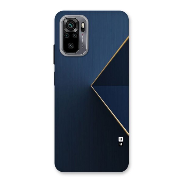 Golden Blue Triangle Back Case for Redmi Note 10