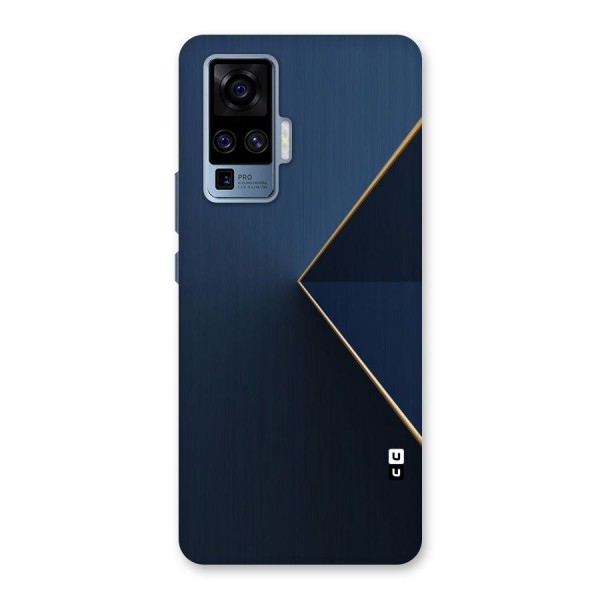 Golden Blue Triangle Back Case for Vivo X50 Pro