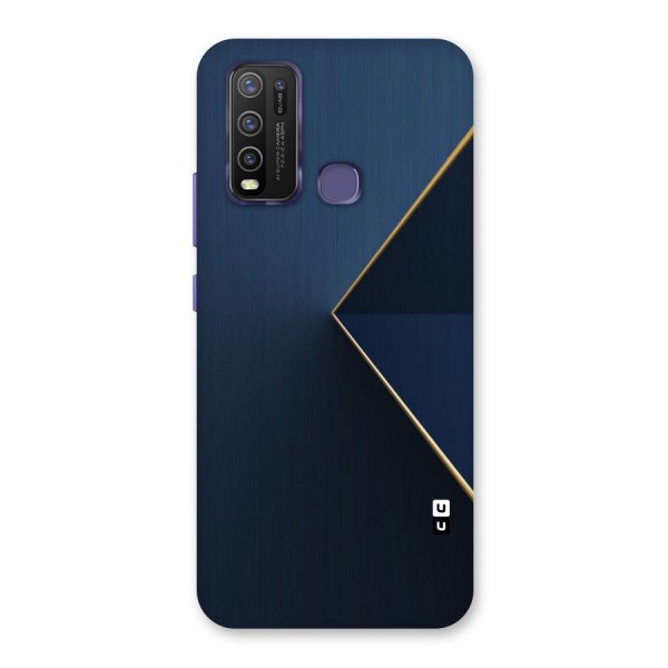 Golden Blue Triangle Back Case for Vivo Y30