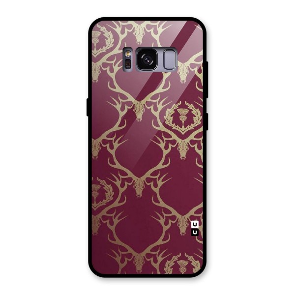 Golden Bull Design Glass Back Case for Galaxy S8