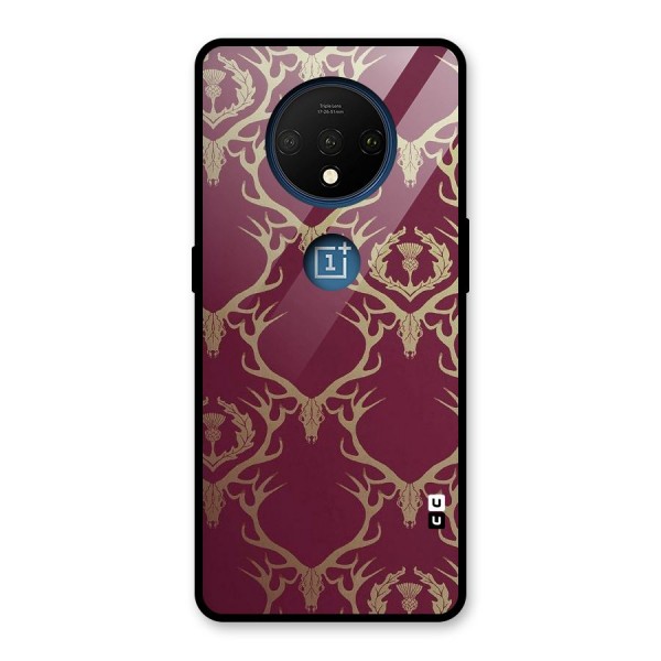 Golden Bull Design Glass Back Case for OnePlus 7T