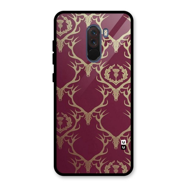 Golden Bull Design Glass Back Case for Poco F1