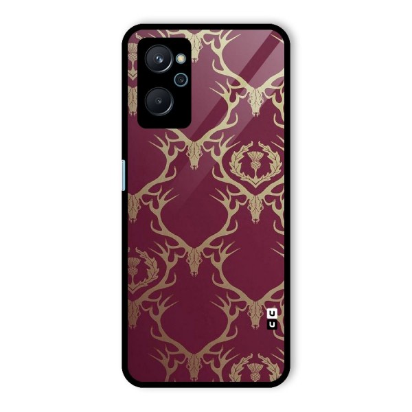 Golden Bull Design Glass Back Case for Realme 9i