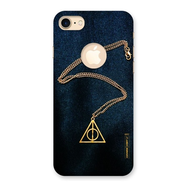 Golden Chain Back Case for iPhone 8 Logo Cut