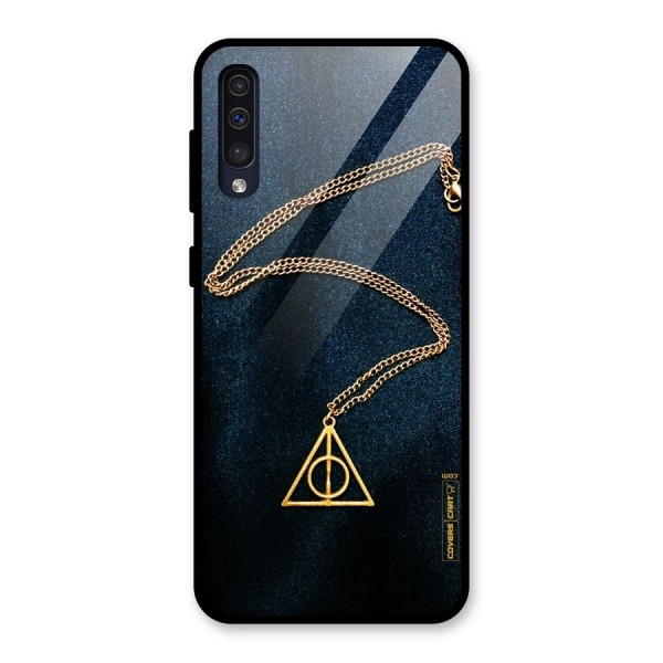 Golden Chain Glass Back Case for Galaxy A50s