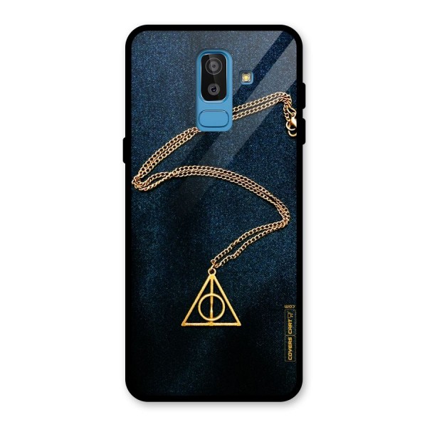 Golden Chain Glass Back Case for Galaxy J8