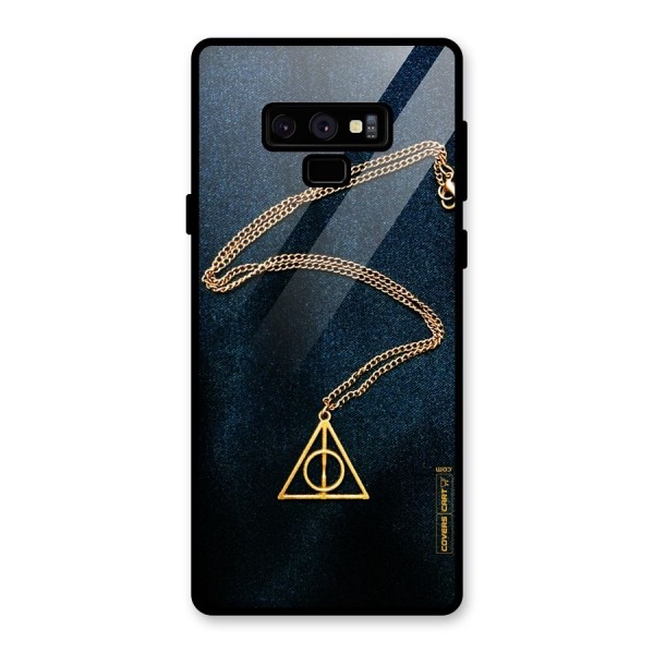 Golden Chain Glass Back Case for Galaxy Note 9