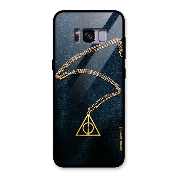 Golden Chain Glass Back Case for Galaxy S8