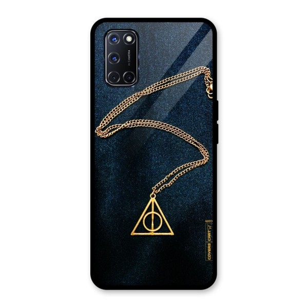 Golden Chain Glass Back Case for Oppo A52