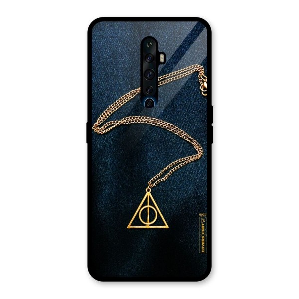 Golden Chain Glass Back Case for Oppo Reno2 Z