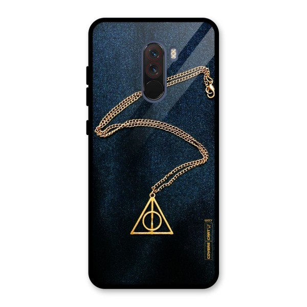 Golden Chain Glass Back Case for Poco F1