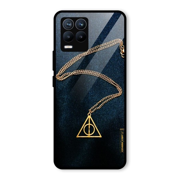 Golden Chain Glass Back Case for Realme 8 Pro