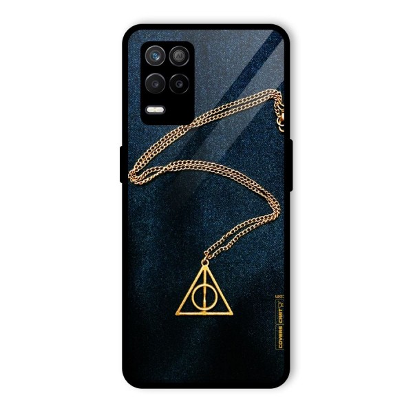 Golden Chain Glass Back Case for Realme 9 5G