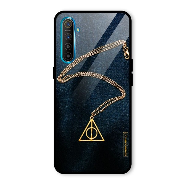 Golden Chain Glass Back Case for Realme XT