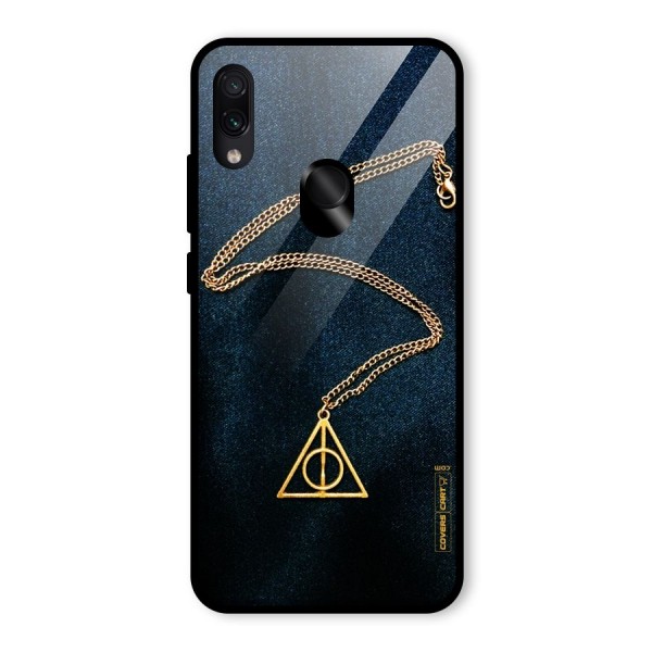 Golden Chain Glass Back Case for Redmi Note 7S