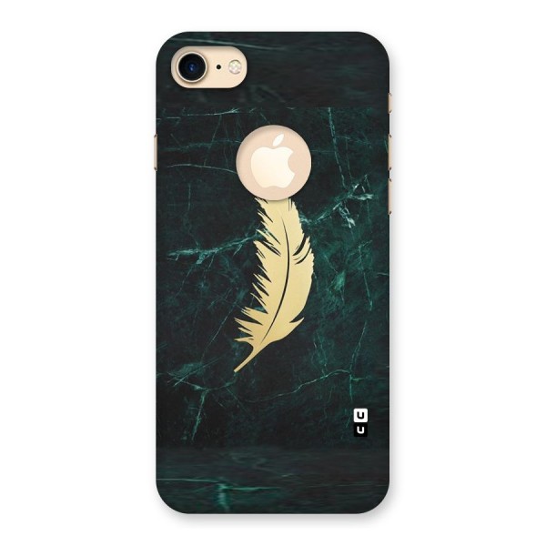 Golden Feather Back Case for iPhone 8 Logo Cut