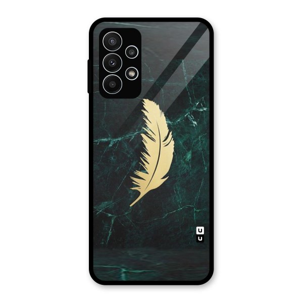 Golden Feather Glass Back Case for Galaxy A23