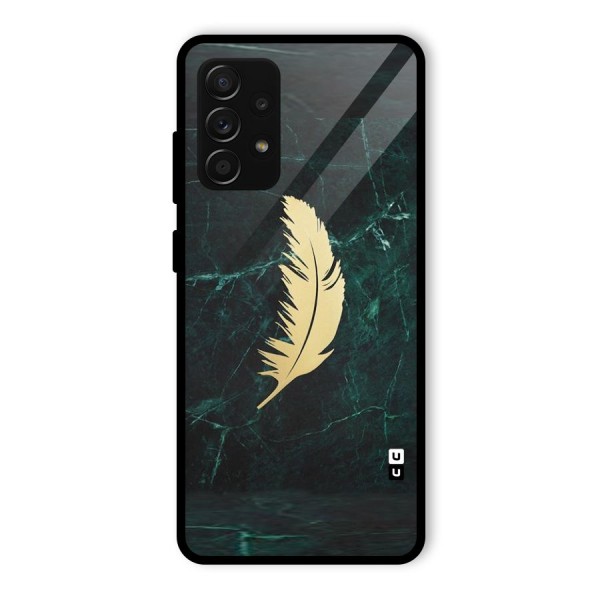 Golden Feather Glass Back Case for Galaxy A53 5G