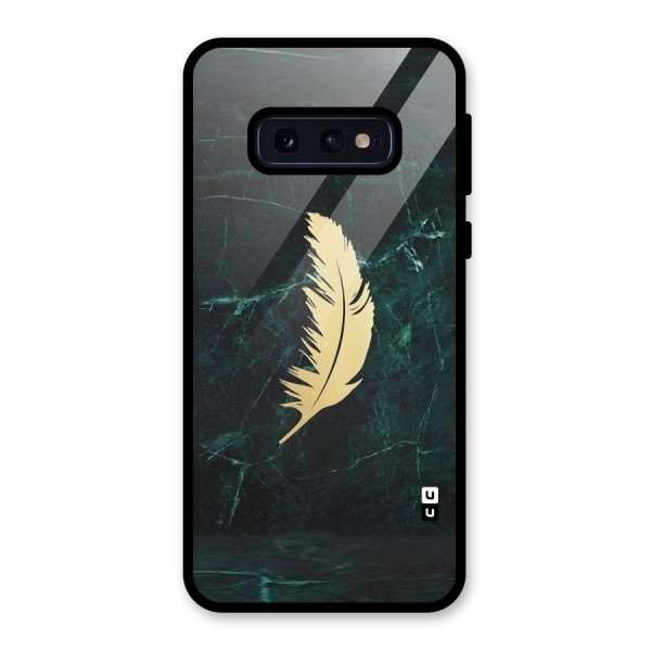 Golden Feather Glass Back Case for Galaxy S10e