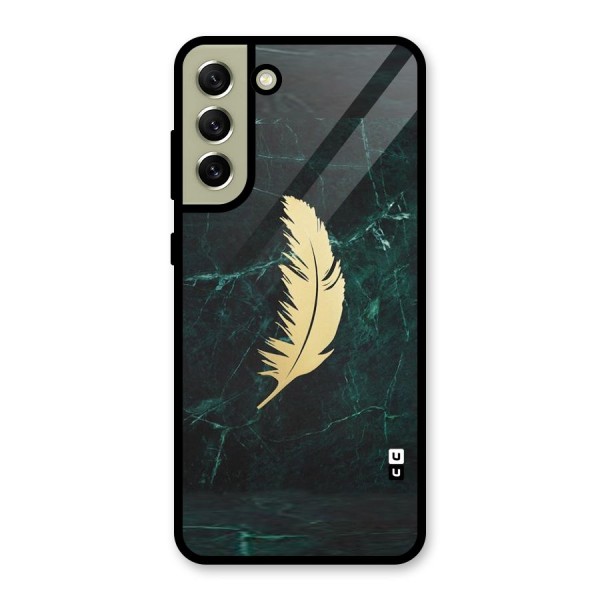 Golden Feather Glass Back Case for Galaxy S21 FE 5G