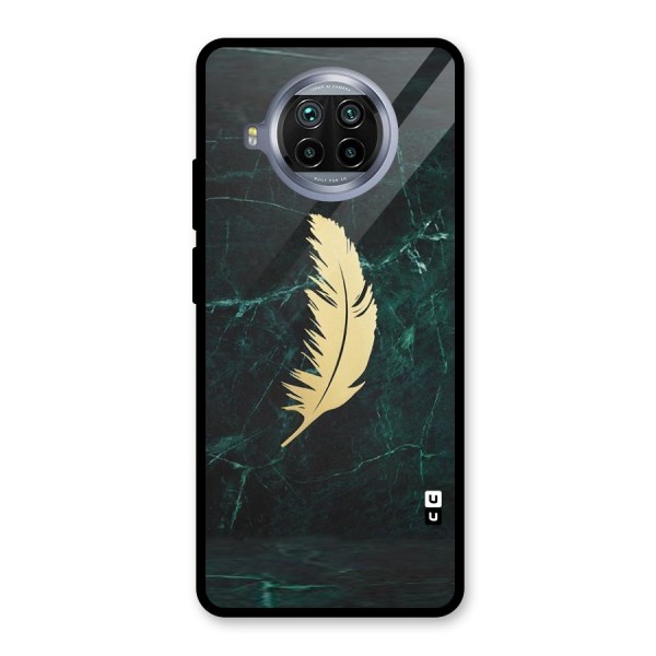 Golden Feather Glass Back Case for Mi 10i