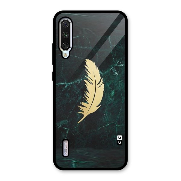 Golden Feather Glass Back Case for Mi A3