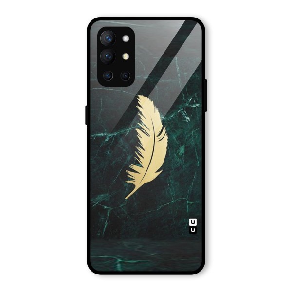 Golden Feather Glass Back Case for OnePlus 9R