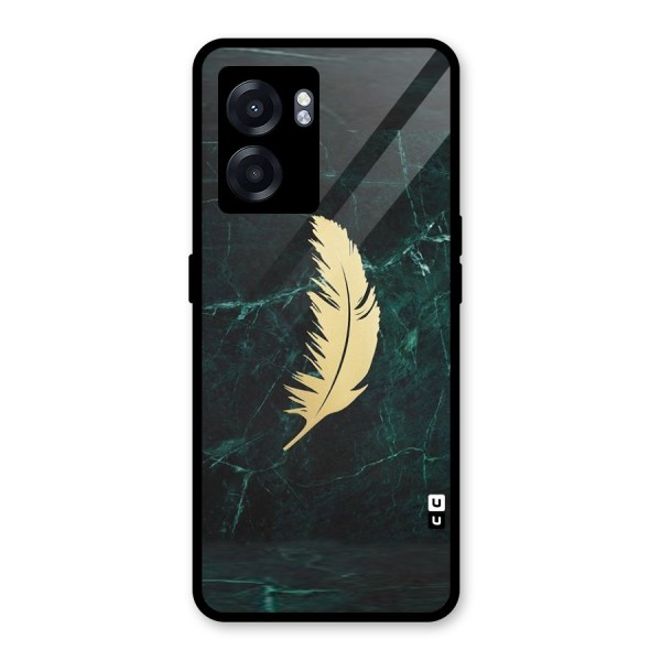 Golden Feather Glass Back Case for Oppo K10 (5G)