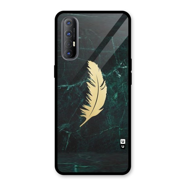 Golden Feather Glass Back Case for Oppo Reno3 Pro