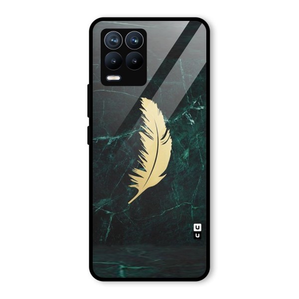 Golden Feather Glass Back Case for Realme 8 Pro