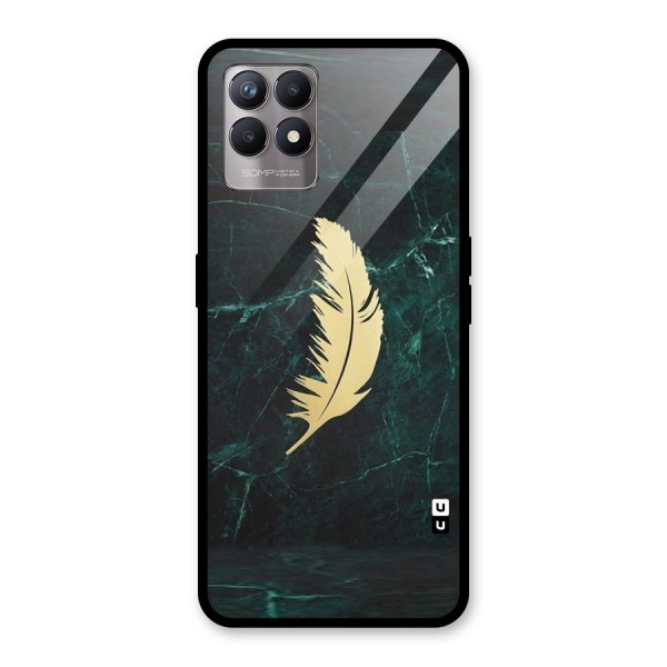 Golden Feather Glass Back Case for Realme 8i