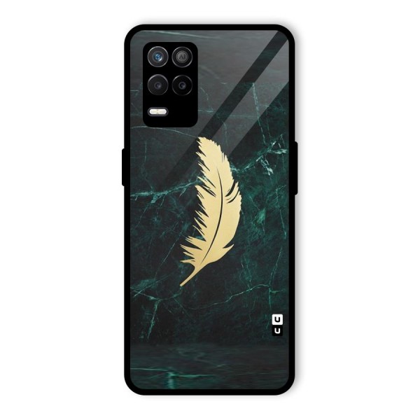 Golden Feather Glass Back Case for Realme 9 5G