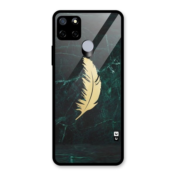 Golden Feather Glass Back Case for Realme C15