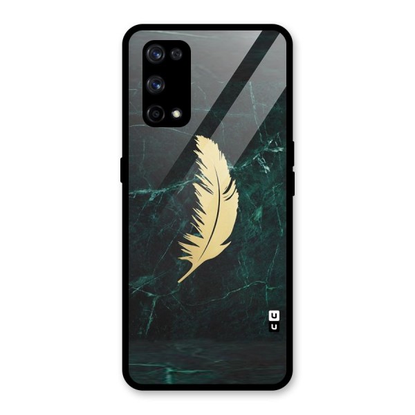 Golden Feather Glass Back Case for Realme X7 Pro