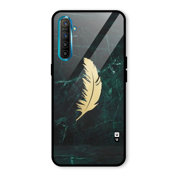 Golden Feather Glass Back Case for Realme XT